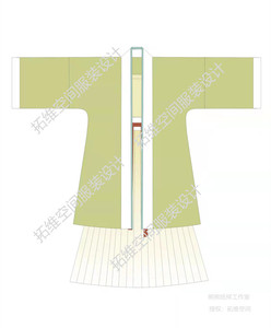 宋制汉服纸样女装版型吊带褙子百迭裙古装服装裁剪图cad打印制版