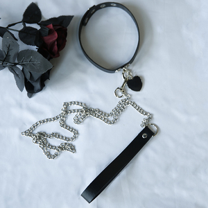 情趣另类玩具sm牵引绳子脖环链性感母黑色皮质狗链调教女k9小猫咪