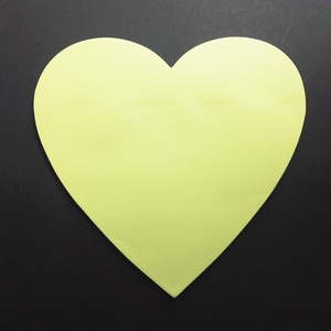 浅黄色心形超大便利贴大号150mm爱心七夕情人节心形便利贴心型