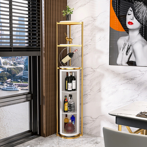 轻奢角柜墙角柜客厅展柜落地圆形转角柜酒柜现代简约拐角柜置物架