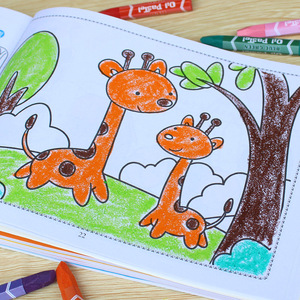 儿童画画本宝宝涂色书2-3-6岁幼儿园涂鸦填色绘本图画绘画册套装