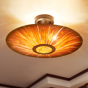 觅竹苑东南亚木皮吸顶灯卧室客厅过道走廊阳台餐厅led创意装饰灯