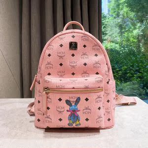 【中古优品】帝爵奢品98新mcm樱花粉色兔子双肩包公价7200