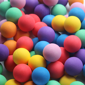 海绵球EVA发泡球儿童玩具实心球幼儿园彩色投掷球4/6/10cm圆球