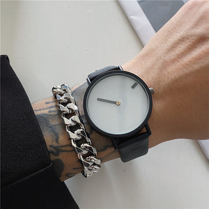 黑白日式极简设计感手表无概念时尚潮流个性防水简约创意男女手表