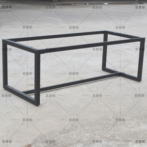 黑色方管架桌架 高档酒店咖啡西餐厅餐桌脚 方管大餐桌架 tj-03