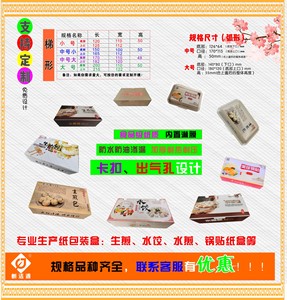一次性食品包装生煎包汤包水饺锅贴外卖带盖快餐便当饭盒寿司纸盒