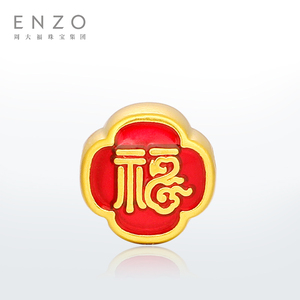 周大福福字黄金转运珠