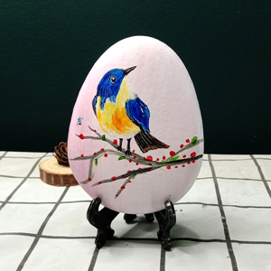 石头画鹅卵石彩绘成品现货儿童生日礼物幼儿园美术diy手工猫头鹰