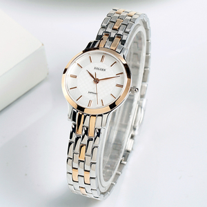 古尊golgen石英表钢带商务休闲名牌女士手表简约时尚流行防水9058