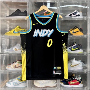 【堂堂】nike nba 步行者 23-24赛季城市版 哈里伯顿sw球迷版球衣