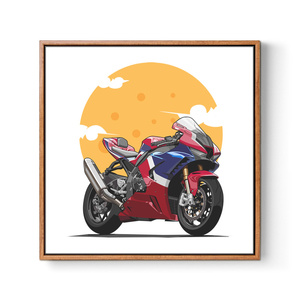 本田cbr1000rr-r火刃摩托车装饰画卧室车行机车俱乐部墙挂画30cm