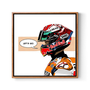 93号马奎斯摩托车装饰画机车壁挂画小马克motogp现代简约 30x30cm