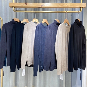 专柜品牌香港2021秋冬九鹿王jlw高端羊绒纯色毛衣圆领