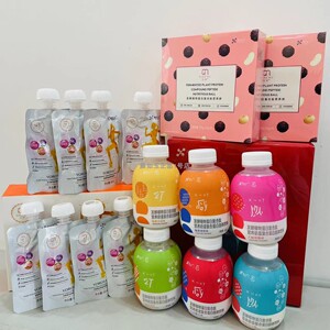 颜如玉轻慕排油饮摇摇瓶奶昔营养球月套餐双菇复合肽植物饮