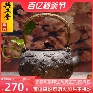典工堂铁壶秀水岛铸铁壶日式老铁壶纯手工复古茶具日本茶壶烧水壶