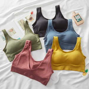 小胸聚拢内衣女无钢圈美背运动平胸小背心式裹胸文胸罩学生抹胸衣