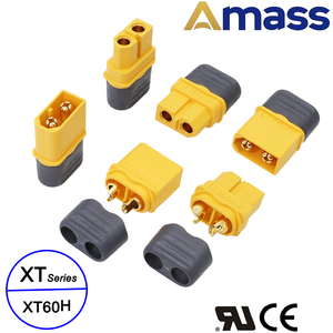 AMASS XT60H-F/M带护线帽模型电机电调电池连接器带电缆保护盖