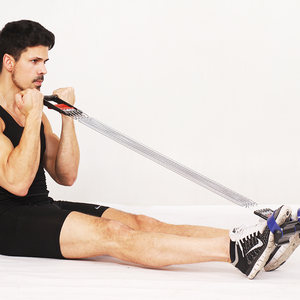 三用脚蹬拉力器仰卧起坐辅助器健身器材家用弹簧拉力绳扩胸器男
