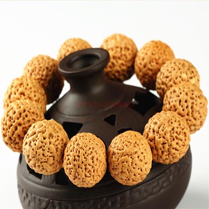 天然脑纹爆肉无齿佛螺金刚菩提手串大金刚菩提子原籽精品手串佛珠