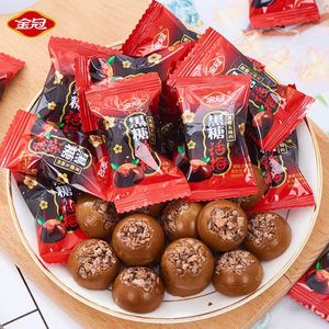 正宗金冠黑糖话梅糖散装结婚喜糖酸甜硬糖杏仁味奶糖零食糖果年货