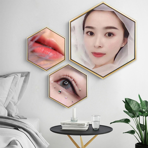 半永久眉眼唇美甲美睫纹身创意组合装饰画纹绣工作室美容院照片墙