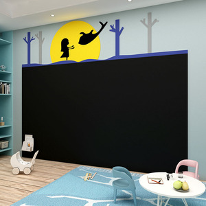 磁力性铁黑白板涂鸦墙贴画家用可移除儿童房间布置卧室墙面软装饰