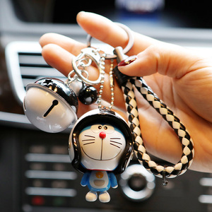 叮当猫钥匙链 汽车钥匙挂件 头盔机器猫钥匙扣 男女可爱铃铛钥匙