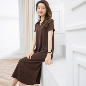 全棉连衣裙短袖