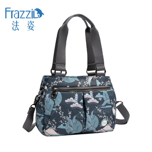 Frazzil/法姿手提包女尼龙布包新款欧风时尚单肩挎包轻便妈妈潮包