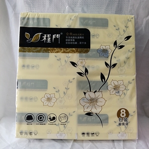 鸿瑞商贸行淘宝程门抽纸蓝典520张可湿水加厚8