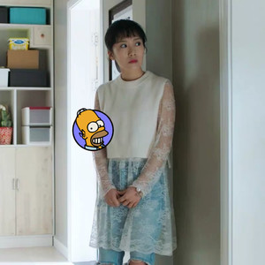 都挺好丽丽李念朱丽同款衣服毛衣马甲背心蕾丝连衣裙两件套套装女