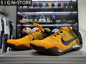 nike kobe 11 elite low 科比11 黑黄李小龙 篮球鞋 822675-706
