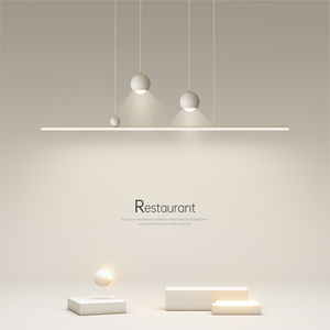 创意led吊灯极简长条灯简约现代餐厅灯卧室灯客厅灯餐桌吧台灯具