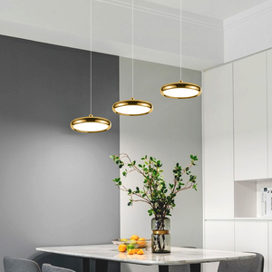 给亮 餐厅吊灯三头轻奢现代简约意式极简吧台岛台led长条餐桌灯具