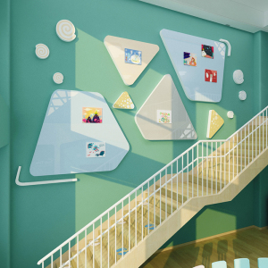 文化墙面装饰公告栏墙贴环创主题墙成品环境布置材料背景墙31人付款