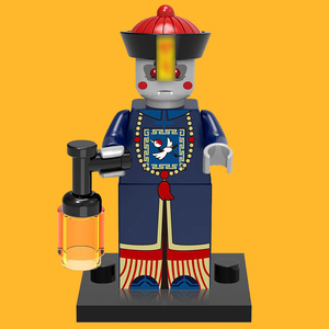 欣宏429第三方清朝小僵尸抽抽乐万圣节拼装积木人仔玩具兼容乐高