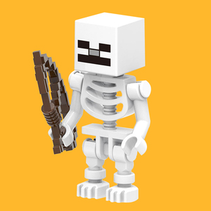 兼容乐高积木我的世界1574骷髅min011男女人仔孩拼装益智儿童玩具