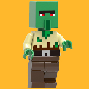 兼容乐高积木我的世界g0035僵尸村民男女人仔孩拼装益智儿童玩具