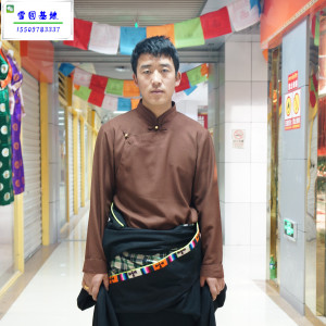 [雪国基地]男士棉麻西藏藏装藏式衬衣藏袍藏服藏族民族风上衣