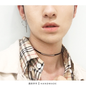 男士choker项链情侣同款man帅气禁欲脖带项圈锁骨链 潮男装备防锈