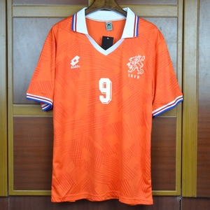 1992欧洲杯荷兰丹麦决赛范巴斯滕古利特里杰卡尔德三剑客主场球衣