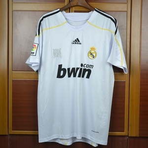 0910皇马2009皇家马德里c罗卡卡劳尔菲戈齐达内欧冠主场复古球衣