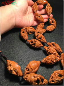 果儿不在家淘宝舟山核雕 苏工 浮雕整身十八罗汉(汝凤伦师傅本工)0