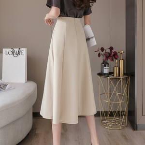 伞裙半身裙春夏杏色长