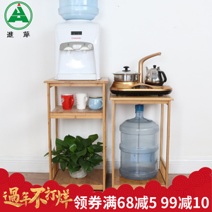 进华楠竹饮水机架大水桶茶具架热水瓶电饭煲架电磁炉架厨房置物架