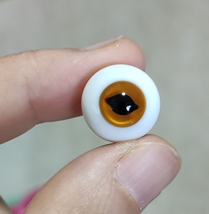 bjd娃娃玻璃眼珠 8 10 12 14 16mm 猫眼 橙色 b品 现货 m332