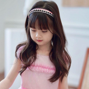 大儿童假发女卷发公主长发自然卷可爱大波浪写真道具羊毛卷全头套