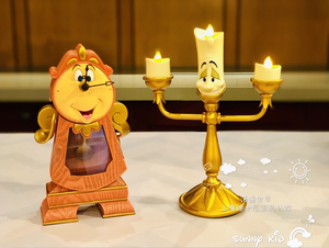 上海迪士尼国内代购美女与野兽烛台卢米亚摆件夜灯摆设台灯葛士华