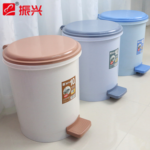 振兴脚踏式垃圾桶塑料带盖客厅厨房卫生间垃圾筒厕所卫生桶家用